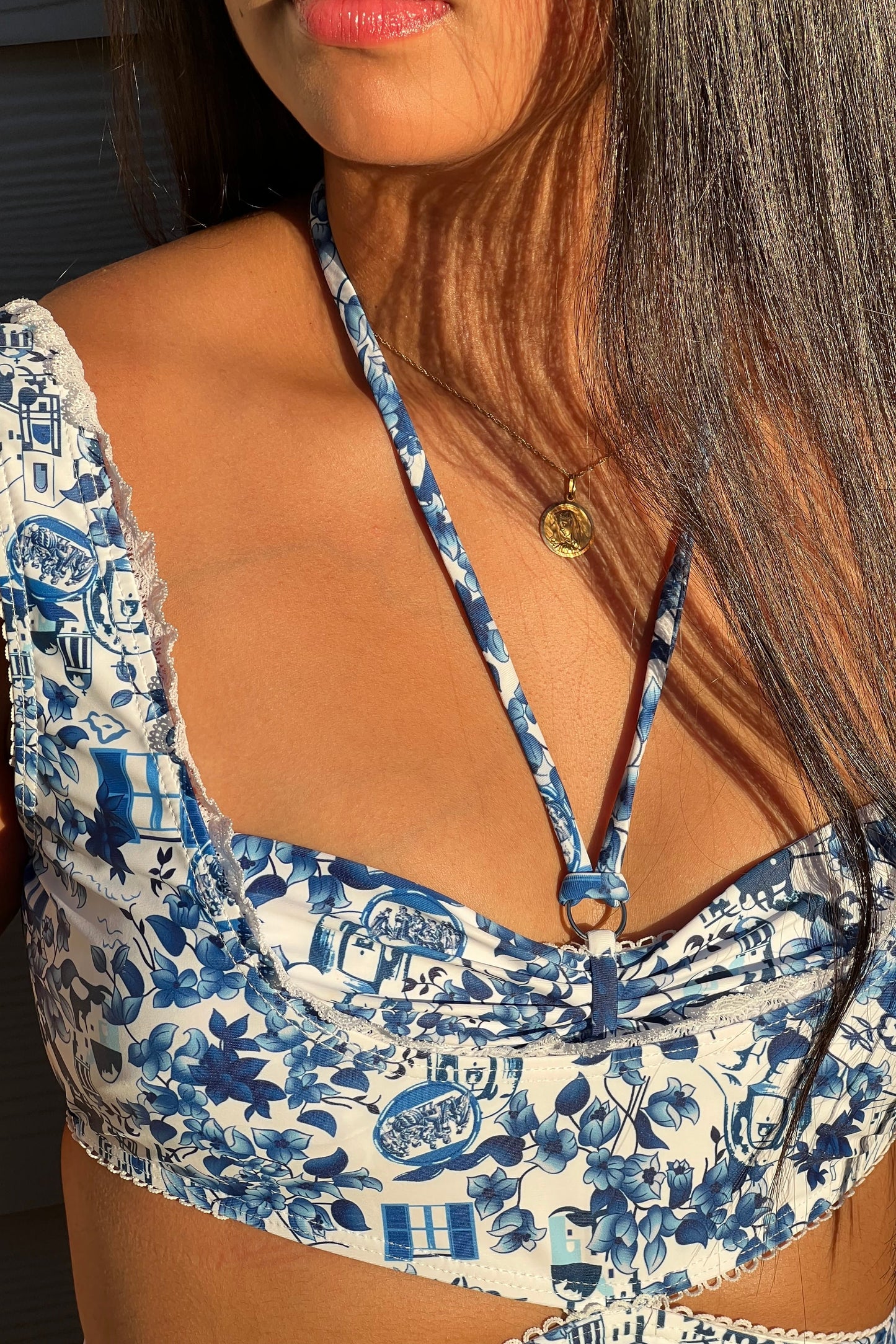 San Juan Blue Floral Dress