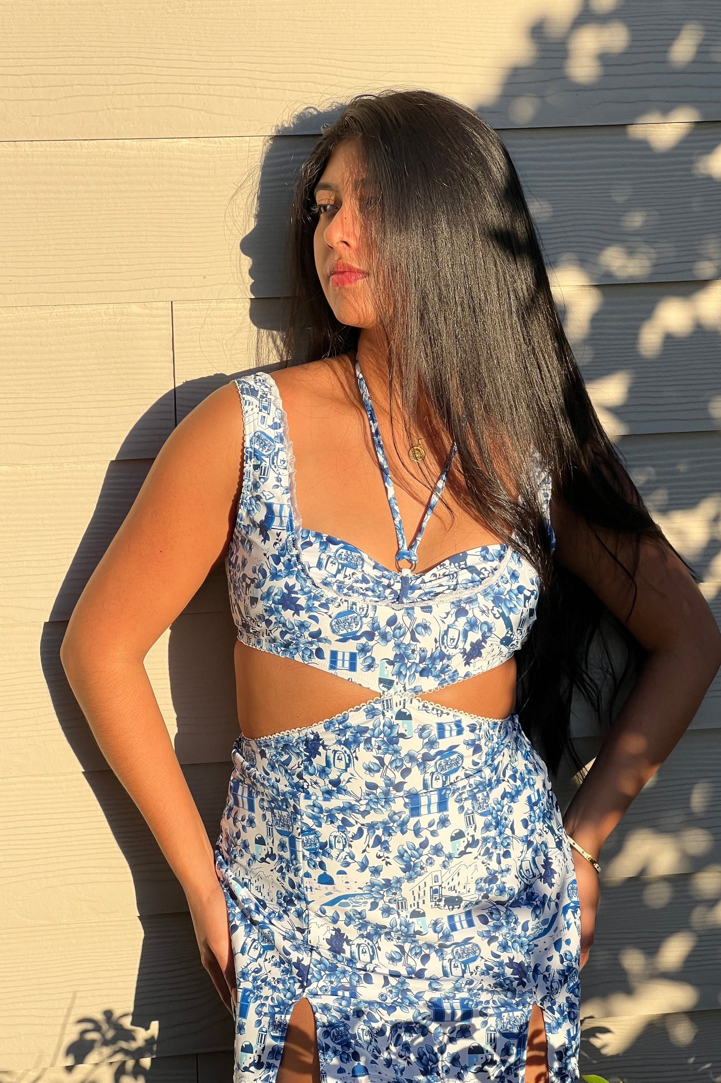 San Juan Blue Floral Dress